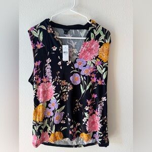 Ann Taylor Floral Print Top NWT